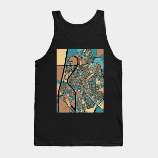 Seville Map Pattern in Mid Century Pastel Tank Top